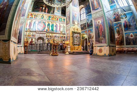 Valday, Russia - June 28, 2015: Interior Of The Assumption Cathedral Of The Valday Iversky Monastery