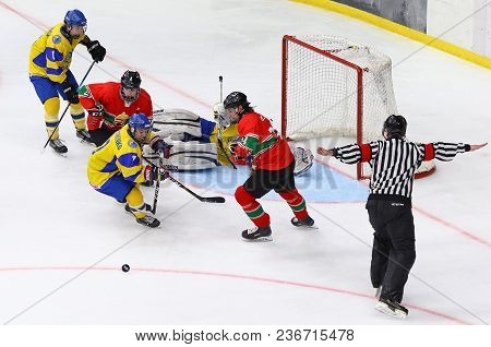 Kyiv, Ukraine - April 17, 2018: Iihf 2018 Ice Hockey U18 World Championship Div 1 Group B Game Ukrai
