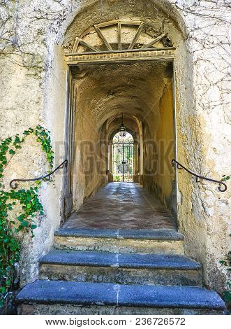 An Rustic Italian Doorway In Ravello, Compania, Italy