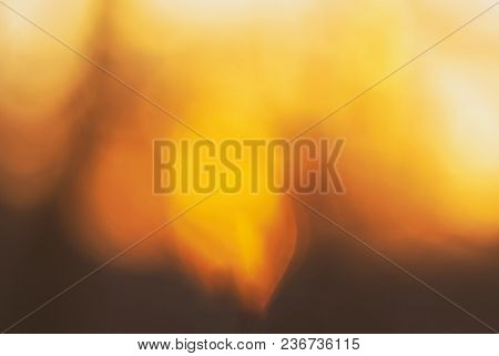 Blurred Sunset Background Abstract Image Looks Like Fire With Freespace