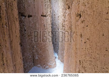 Magnificent Bentonite Slot Canyon In Cathedral Gorge State Park In Nevada, Usa.