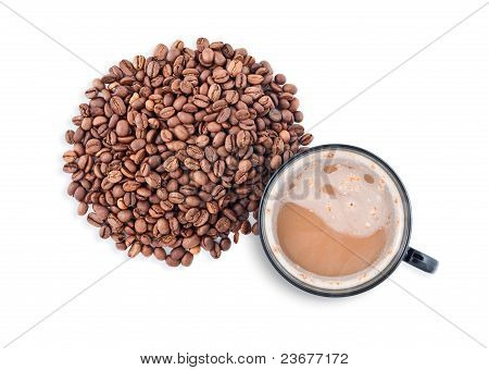Hot Coffee Cup With Clipping Path