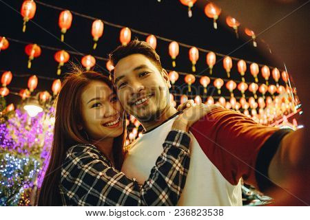 Asian couple at Chinese fastival
