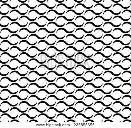 Waves Lines Seamless Vector Pattern.