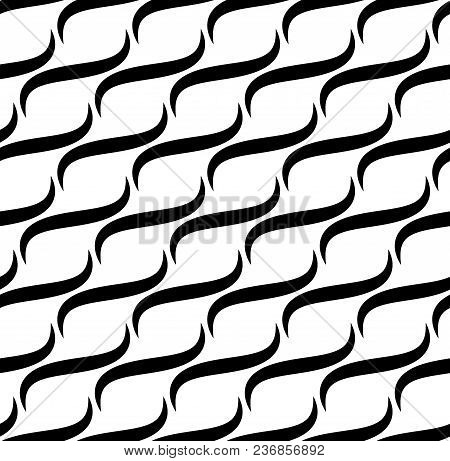 Waves Lines Seamless Vector Pattern.