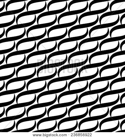 Waves Lines Seamless Vector Pattern.