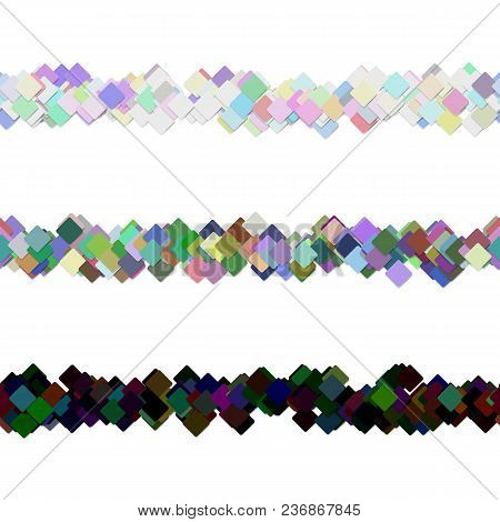 Repeatable Abstract Square Pattern Paragraph Separator Line Design Set - Vector Decoration Elements 