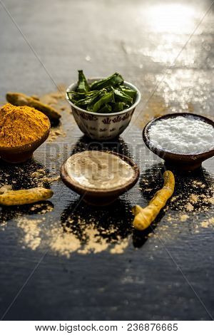 Haldi Ubtan With All Its Ingredients I.e. Aloe Vera Gel,curd Or Yogurt, And Turmeric Removes Acnes A