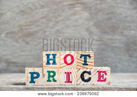 Letter Block In Word Hot Price On Wood Background