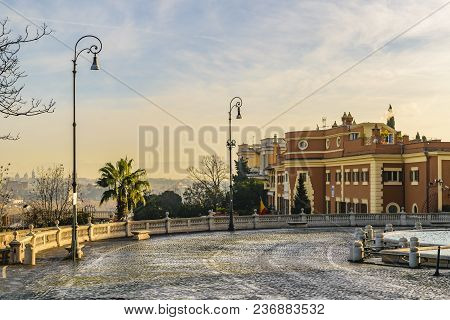 Urban Scene Gianicolo District, Rome, Italy