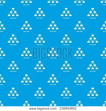 Flow Chart Pattern Vector Seamless Blue Repeat For Any Use