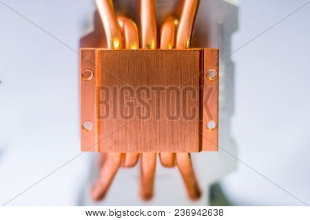 Concept Of Air Cooling Of The Central Processor Of A Computer Aluminum Radiator With Copper Heat Pip