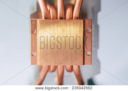 Concept Of Air Cooling Of The Central Processor Of A Computer Aluminum Radiator With Copper Heat Pip