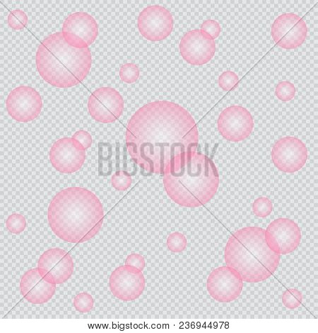 Abstract Bubbles Background With Transparent Colors. Vector Illustration.