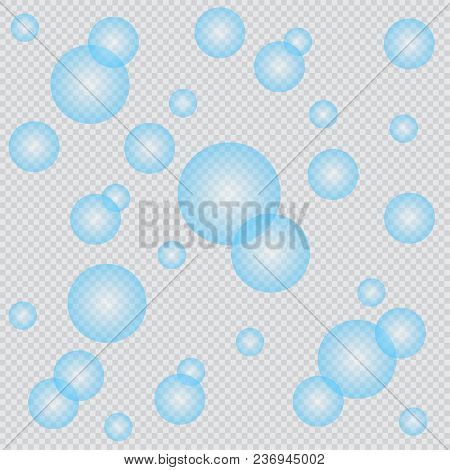 Abstract Bubbles  Background With Transparent Colors. Vector Illustration.