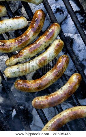 Würstchen auf dem grill