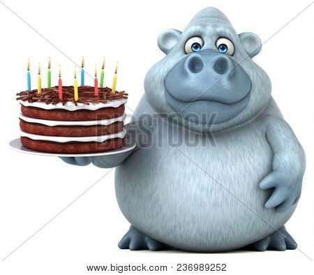 Fun monkey - 3D Illustration