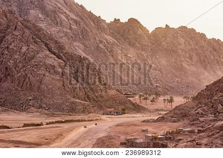 Sunset In Sinai Desert Near Sharm El Sheikh, Egypt