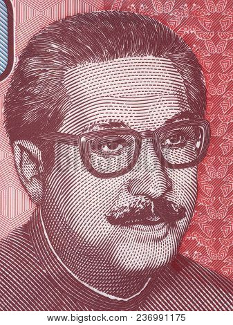 Sheikh Mujibur Rahman Portrait From Bangladeshi Money
