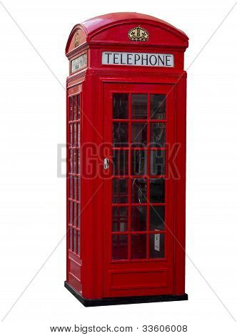 Tradycyjny stary styl Uk czerwony telefon pola w Covent Garden w Londynie.