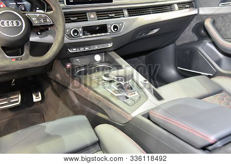 Sofia, Bulgaria, October 13-2017: Audi Rs 4 Avant At Sofia Motor Show