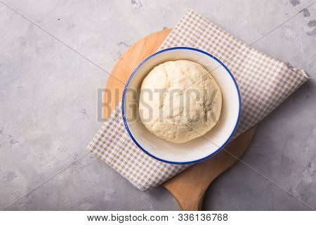 Uncooked Dough.  Dough For Making Pie Or Taart. Step By Step Recipe