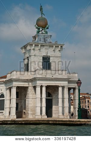 Venice, Italy: Sculpture Atop The Dogana Building, (punta Della Dogana)