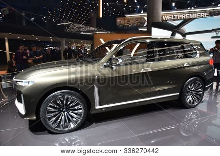Frankfurt, Germany, September 13-2017: Bmw X7 At Iaa 2017