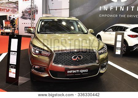 Sofia, Bulgaria, October 13-2017: Infiniti Qx60 At Sofia Motor Show