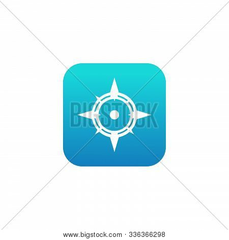 Flat Style Creative Compass Concept Logo Design Template