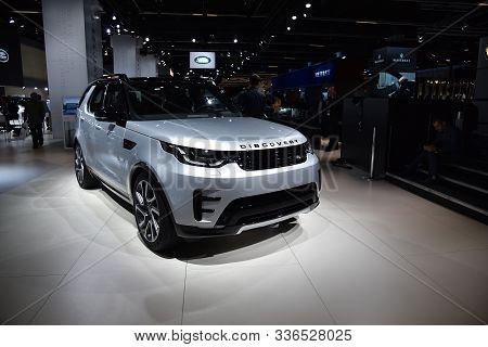 Frankfurt, Germany, September 12-2017: Land Rover Discovery At Iaa 2017