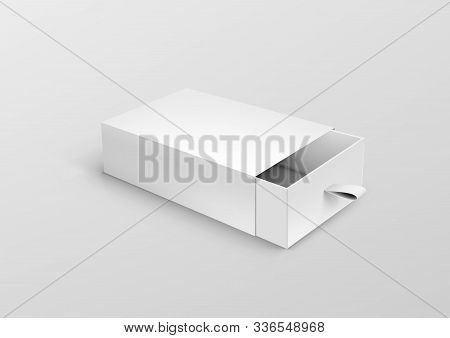 Package Cardboard Ribbon Pull And Slide Drawer Box