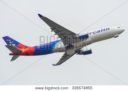Civil Airplane Taking Off From Tokyo Airport