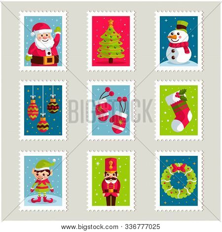 Hand Drawn Christmas Stamp Collection 01
