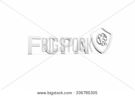Fcpa Concept White Background 3d Render Illustration
