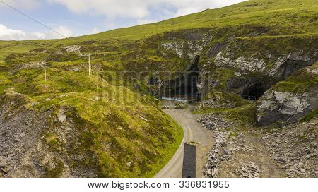 Old Slate Quarry, Valentia Island, Ireland Aerial