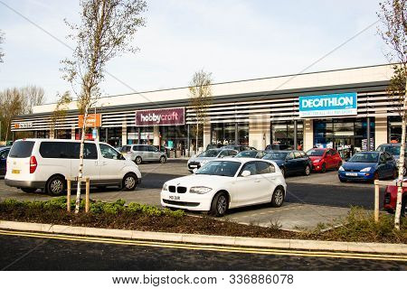 Rushden, Northampton. November 15, 2019 - Rushden Lakes City Shopping Centre In England.