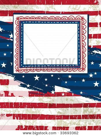 USA tło z jedna naklejka dekoracyjna, wektor