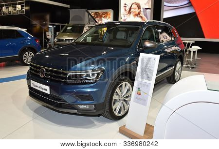 Sofia, Bulgaria, October 13-2017: Volkswagen Tiguan Allspace At Sofia Motor Show
