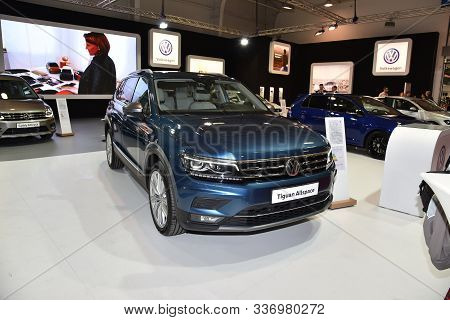 Sofia, Bulgaria, October 13-2017: Volkswagen Tiguan Allspace At Sofia Motor Show