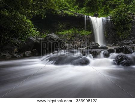 Palasdari Waterfall At Karjat In Maharashtra, India.