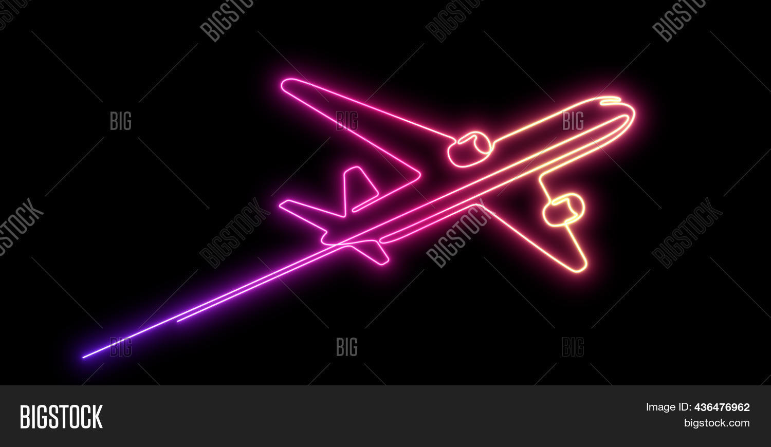 Neon Flying Plane. Image & Photo (Free Trial) Bigstock