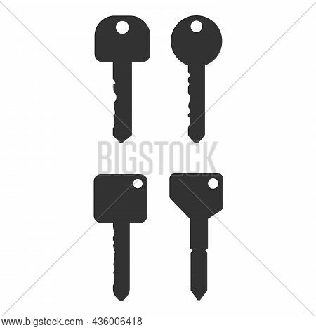Key Icon Or Logo Set Vector Illustration High Quality Black Style Icons. Vector Illustration
