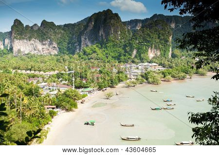 A Railay Beach Krabi Thaiföld