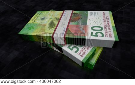 Swiss Franc Money Banknotes Pack Illustration