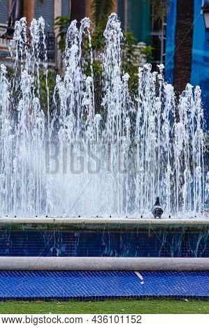 Water Fountain On A Square In Huelva
