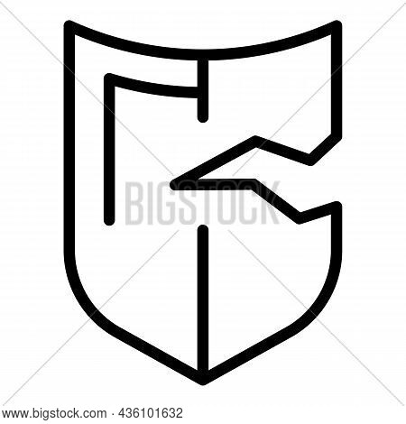 Fraud Theft Icon Outline Vector. Stop Secure. Cyber Key