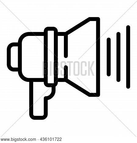Fraud Megaphone Icon Outline Vector. Stop Secure. Cyber Key