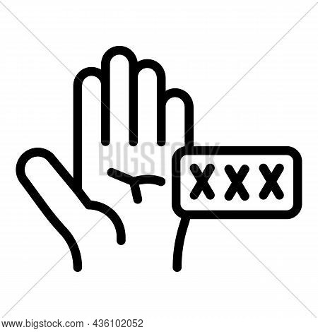 Personal Cyber Password Icon Outline Vector. Stop Fraud. Secure Money