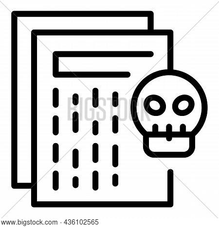 Pc Virus Icon Outline Vector. Stop System. Cyber Lock